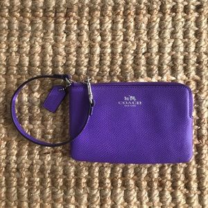 NWOT Purple Coach Wristlet